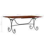 vidaXL Table de salle à manger Bois avec finition miel 200x100x76 cm
