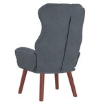 vidaXL Fauteuil relaxant en velours gris foncé