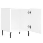 vidaXL Table de chevet blanc brillant 40x40x50 cm bois d’ingénierie