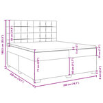 vidaXL Sommier à lattes de lit avec matelas Noir 200x200 cm Tissu