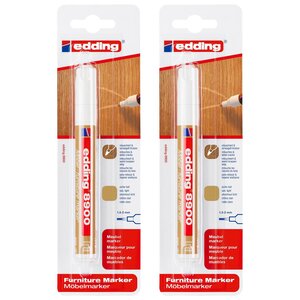 Marqueur pour meuble 8900 Chêne Clair Pointe Ronde 1 5-2 mm x 2 EDDING