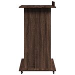 vidaXL Pupitre et roues et tiroir chêne marron bois d'ingénierie