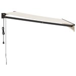vidaXL Auvent rétractable automatique crème 3 5x2 5 m