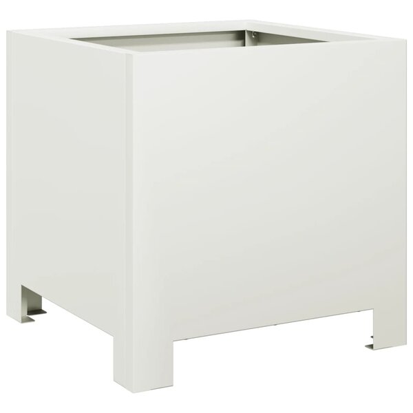 vidaXL Jardinière blanc 30x30x30 cm acier