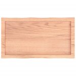 vidaXL Dessus de table bois massif traité bordure assortie