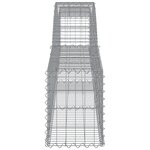 vidaXL Paniers à gabions arqués 8 Pièces 400x30x40/60 cm Fer galvanisé