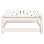 vidaXL Repose-pied de jardin blanc 70x70x30 cm bois de pin massif