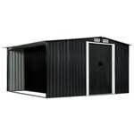 vidaXL Abri de jardin avec portes Anthracite 329 5x312x178 cm Acier