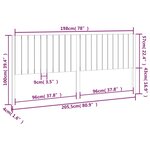 vidaXL Tête de lit 205 5x4x100 cm Bois massif de pin