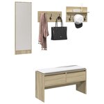 vidaXL Ensemble de meubles de couloir 4 Pièces chêne sonoma