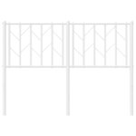 vidaXL Tête de lit métal blanc 120 cm