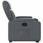 vidaXL Fauteuil inclinable Gris Similicuir