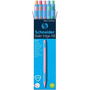 Boîte 10 Stylo à bille Slider Edge XB pastel assorti SCHNEIDER