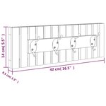 vidaXL Cintre mural 42x8 5x14 cm Bois massif de noyer
