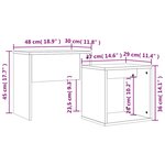 vidaXL Tables basses gigognes 2 Pièces chêne marron bois d'ingénierie
