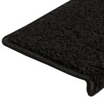 vidaXL Tapis d'escalier 15 Pièces 65x21x4 cm Noir