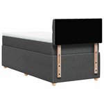 vidaXL Sommier à lattes de lit et matelas Gris foncé 90x190 cm Tissu