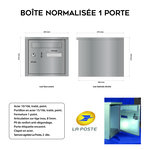 "LA TERRA"  boîte aux lettres 1 Porte. Structure mécano-soudée en tôles d’acier 10 et 15/10ème Dimensions et Serrure agréées la Poste