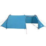 vidaXL Tente de camping tunnel 4 personnes bleu imperméable