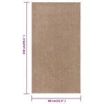 vidaXL Tapis à poils courts 80x150 cm Marron