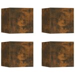 vidaXL Meubles TV muraux 4 Pièces Chêne fumé 30 5x30x30 cm