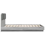 vidaXL Cadre de lit avec tête de lit sonoma gris 120x190 cm