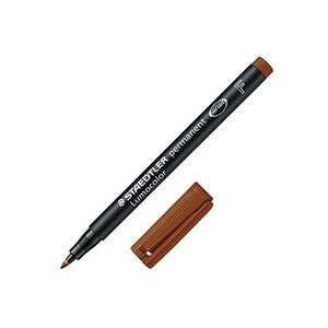 Marqueur permanent lumocolor 318 f fin marron staedtler