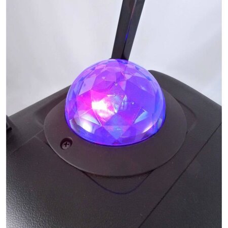 INOVALLEY KA118BOWL Enceinte lumineuse Bluetooth 40W - Karaoké - Boule  kaléidoscope LED multicolore - USB, Micro avec Quadrimedi