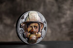 Pièce de monnaie en Argent 100 Dollars g 1000 (1 Kg) Millésime 2021 Real Heroes FIREFIGHTER