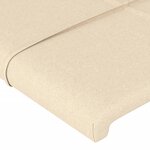 vidaXL Cadre de lit avec tête de lit Crème 140x200 cm Tissu