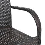 vidaXL Chaises empilables d'extérieur lot de 2 Résine tressée Marron