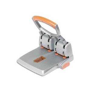 Perforateur 4 trous Duax HDC 150/4. Capacité 150 feuilles. Coloris orange/gris RAPID