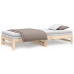 vidaXL Lit coulissant 2x(90x200) cm Bois de pin massif