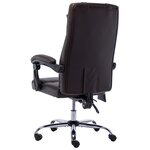 Chaise fauteuil siège de bureau informatique étude de massage similicuir brun 02_0024016
