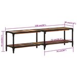 vidaXL Meuble TV 150x30x41 cm bois massif de récupération