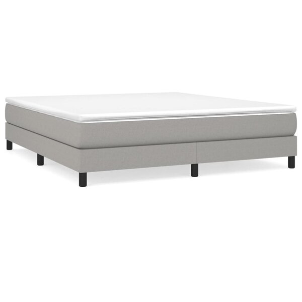 vidaXL Cadre de lit Gris clair 180x200 cm Tissu