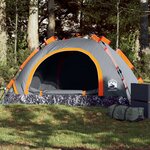 vidaXL Tente de camping 2 personnes gris libération rapide