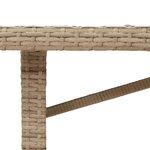 vidaXL Table de jardin avec dessus en bois d'acacia beige 190x80x74 cm