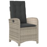 vidaXL Chaises inclinables jardin lot de 2 et coussins résine tressée