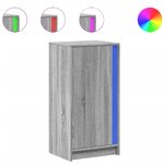 vidaXL Buffet avec LED sonoma gris 42 5x34x85 cm bois d'ingénierie