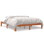 vidaXL Cadre de lit sans matelas cire marron 180x200cm bois pin massif