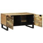 vidaXL Table Basse 80x50x40 cm Bois Massif Mangue