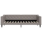 vidaXL Lit de jour avec gigogne et tiroirs taupe 80x200 cm tissu