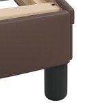 vidaXL Lit avec matelas marron 90x200 cm similicuir