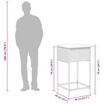 vidaXL Tabourets de bar jardin coussins lot de 2 noir résine tressée