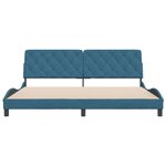 vidaXL Cadre de lit sans matelas bleu 200x200 cm velours