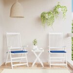 vidaXL Coussins de chaise de jardin lot de 2 bleu royal 40x40x4 cm
