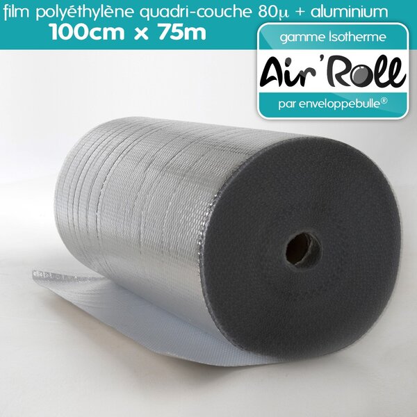 Lot de 20 rouleaux de film bulle d'air largeur 100cm x longueur 75m - gamme air'roll isotherme