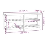 vidaXL Banc de travail 181x50x80 cm Bois de pin massif