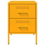 vidaXL Table de chevet jaune moutarde 36x39x50 5 cm acier